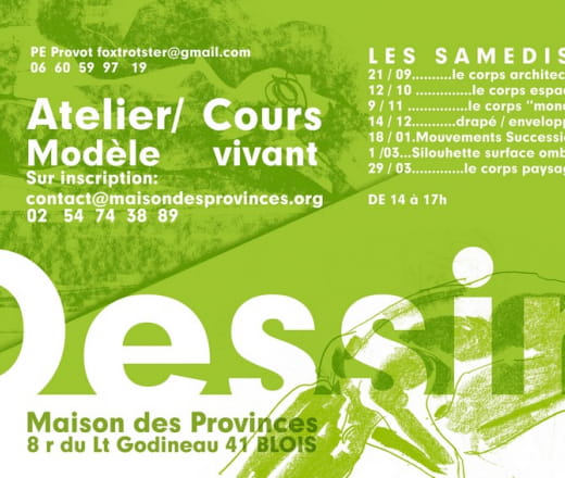 Ateliers / Cours - Dessin - Modèle Vivant à la Maison des Provinces